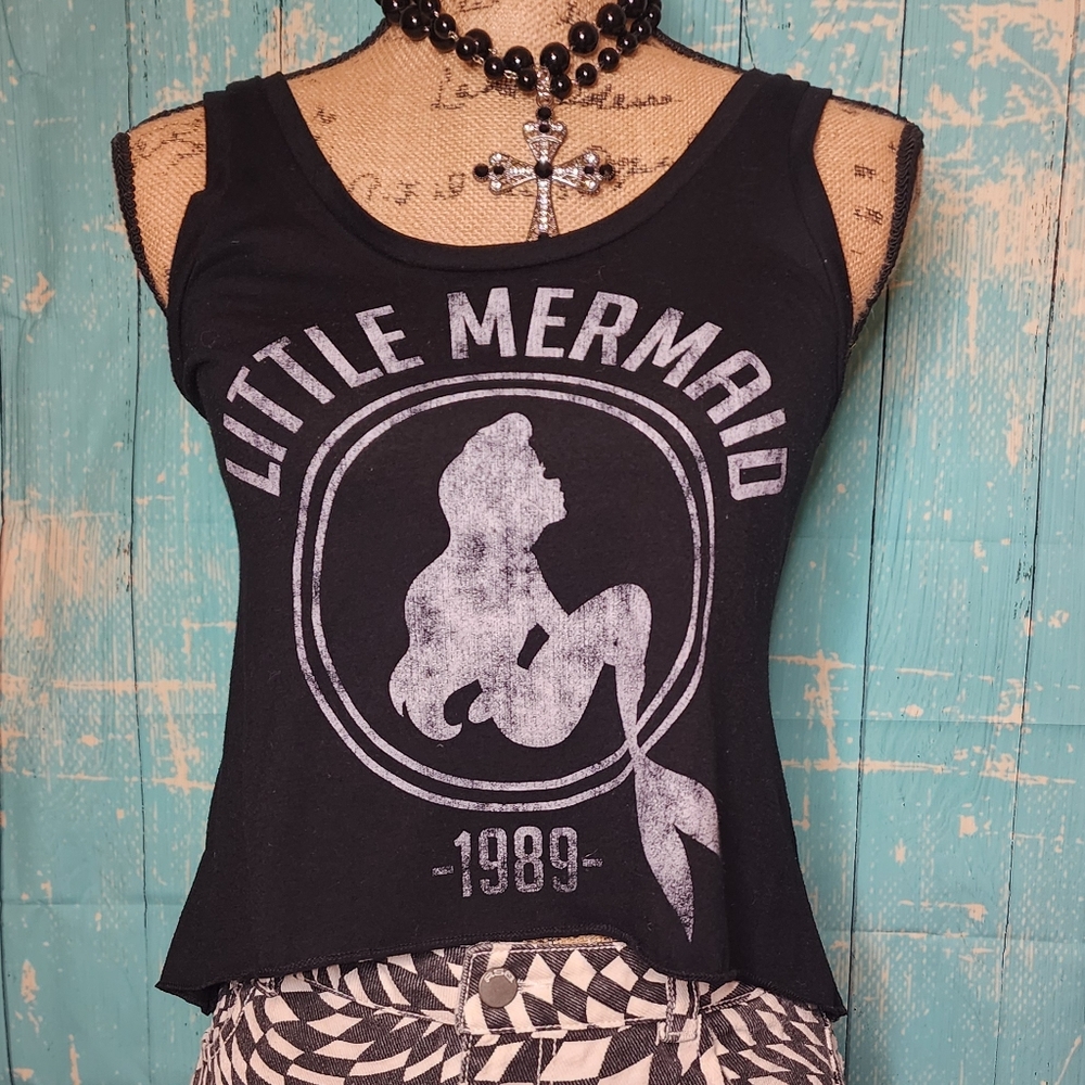 1989‎ Black Tee with Mermaid Design